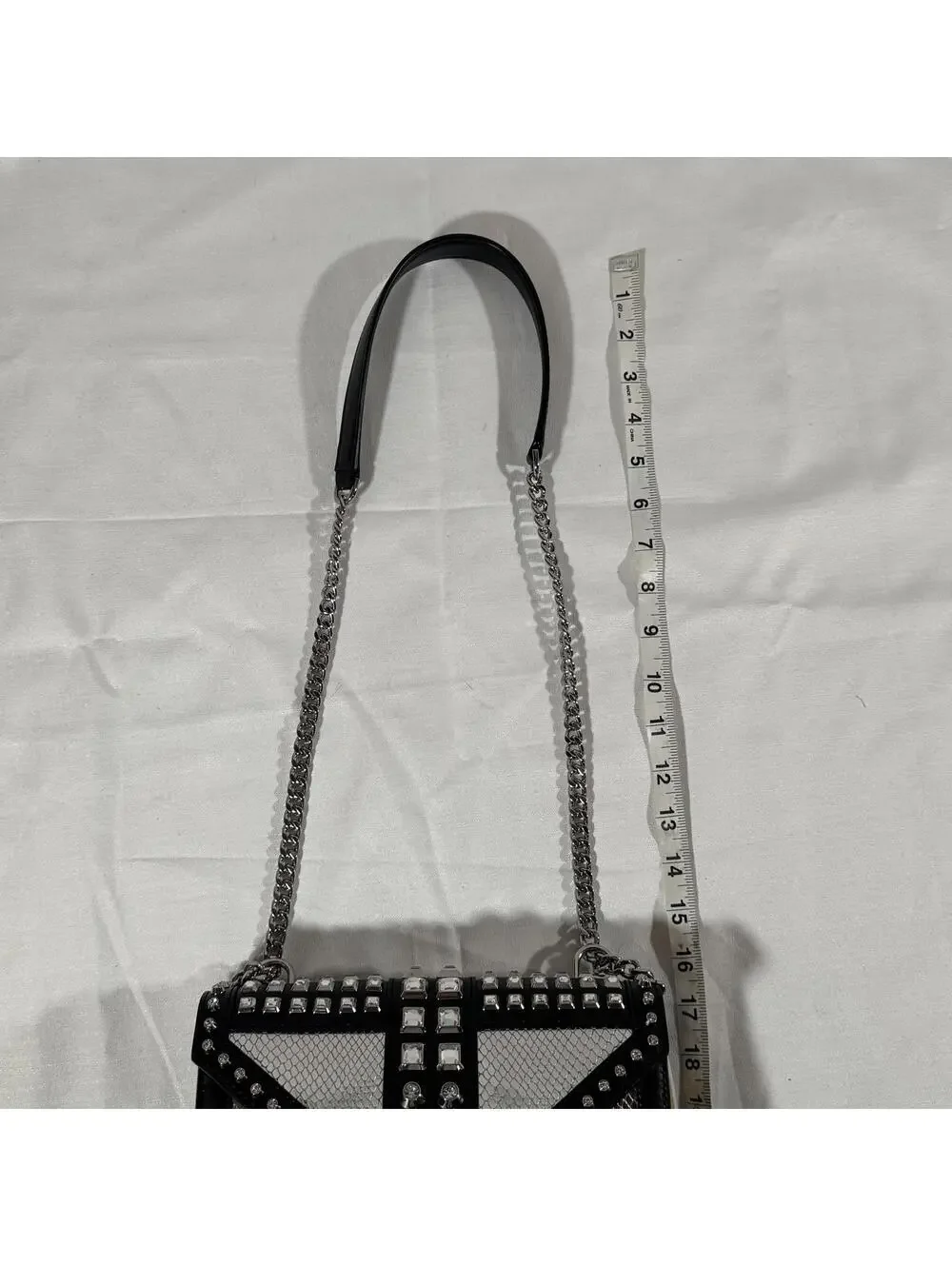 Michael Kors Whitney Large Embellished Rhinestone Studded Shoulder Bag - Picture 3 of 8